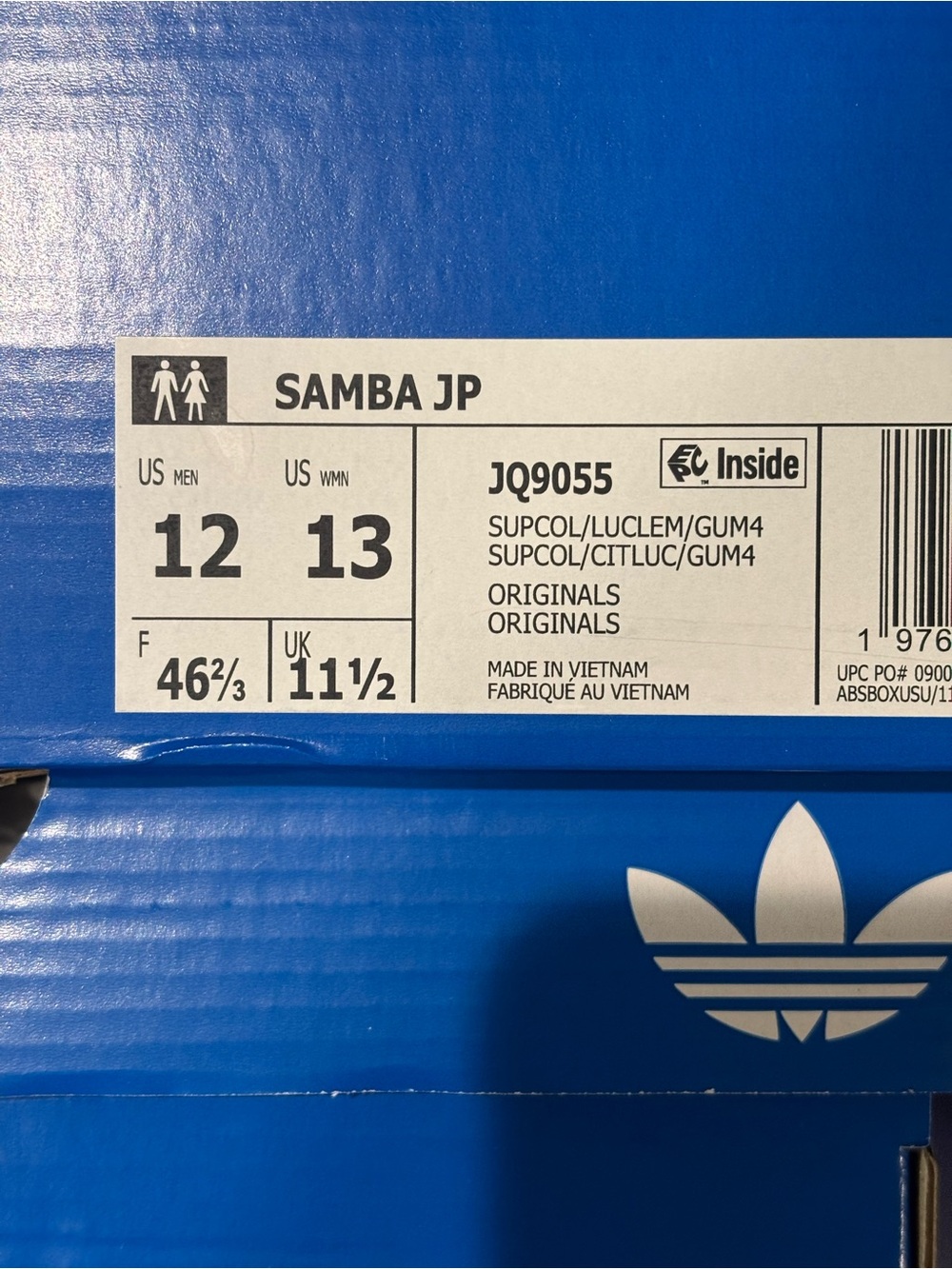 Adidas Samba JP ‘Cloud White Black Gum’ Men's Size 9-13 Low-Top Sneakers! JQ9055 - Picture 10 of 11